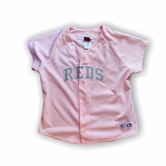 Majestic Tops Cincinnati Reds Pink Baseball Jersey Majestic Poshmark
